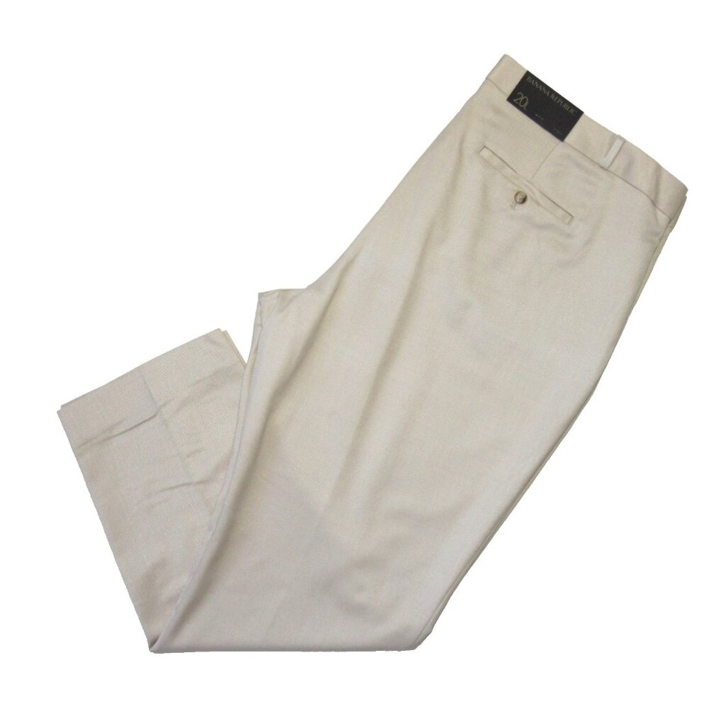 NWT Banana Republic Avery Fit in Khaki Viscose Wool Ankle Crop Pants 20L
